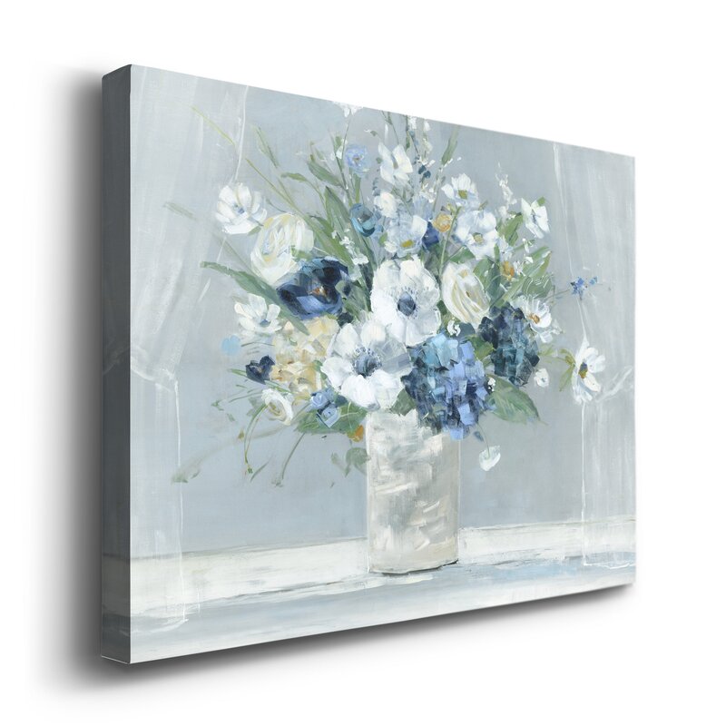 16" H x 20" W x 1.5" D Be Happy Blue by J Paul - Wrapped Canvas Painting HAB295
