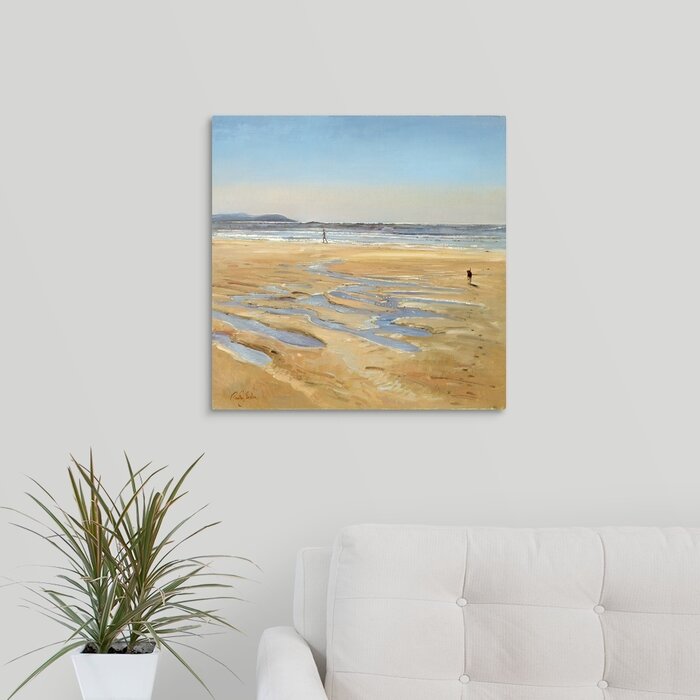 Beach Strollers by Timothy Easton Painting Print on Canvas LX4342