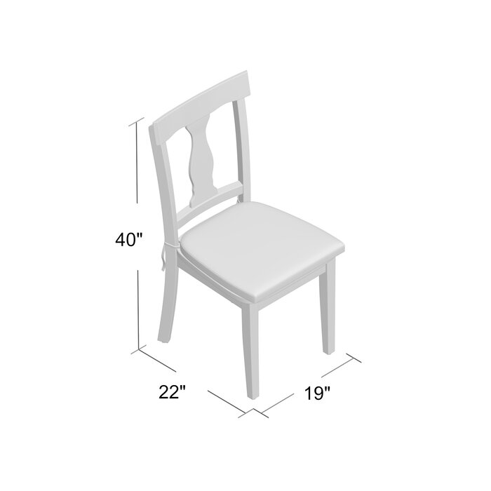 Beatrice Solid Wood Side Chair in Medium Brown (Set of 2) LX5486