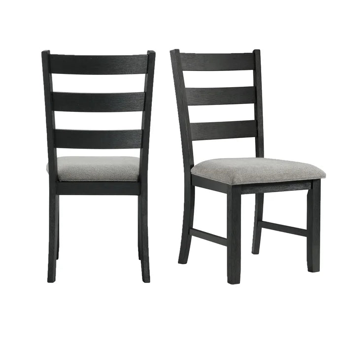 Beaubien Ladder Back Side Chair in Gray (Set of 2)