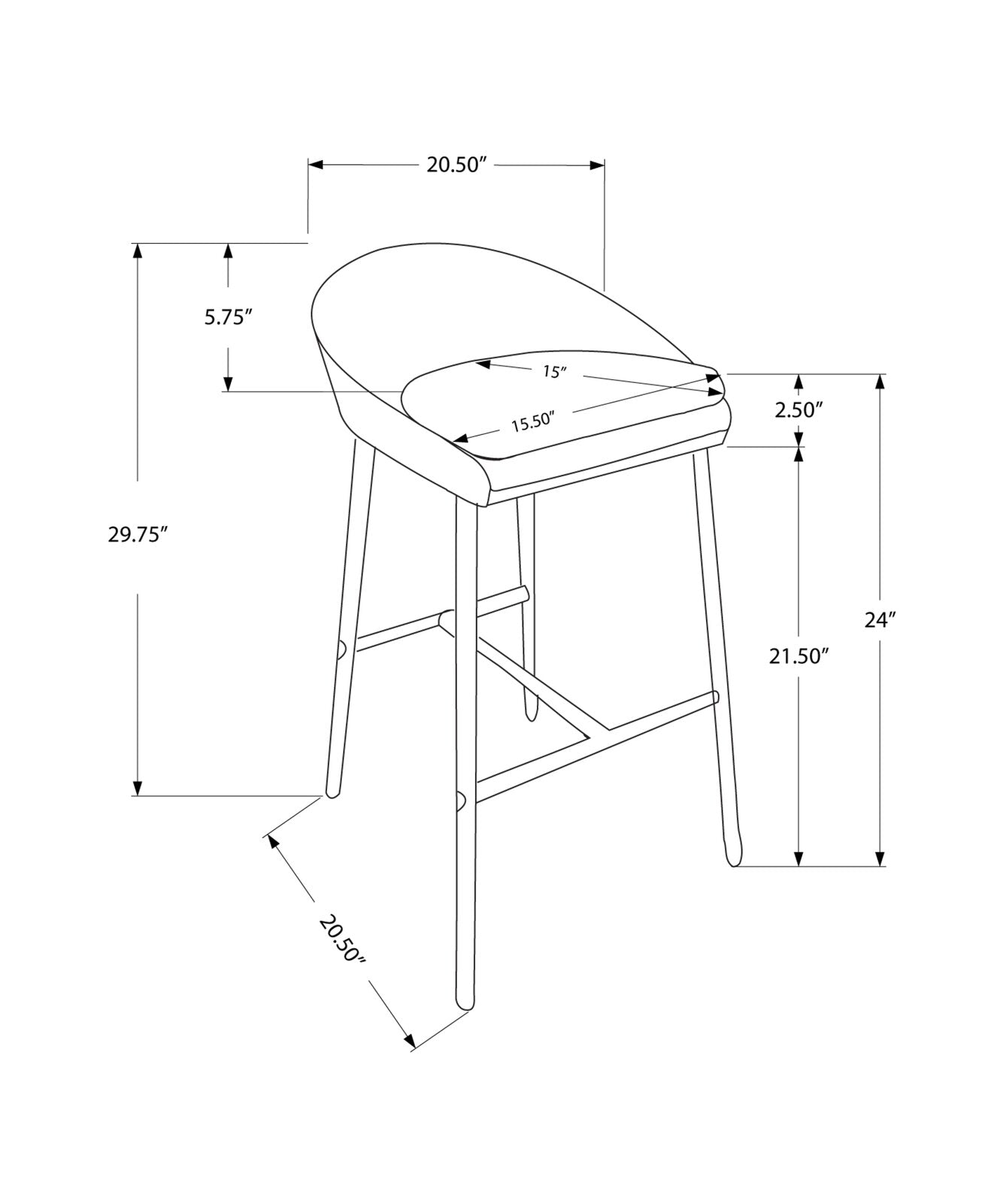 Beaulieu 24" Counter Stool (Set of 2) MG492