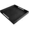 Black with Silver Handles Beck Coffee Table Tray
