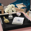 Black with Silver Handles Beck Coffee Table Tray