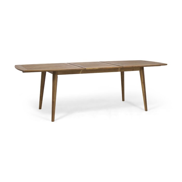 Becker extendable wooden dining hot sale table