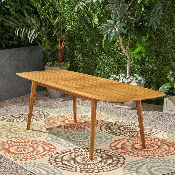 Becker extendable wooden dining hot sale table