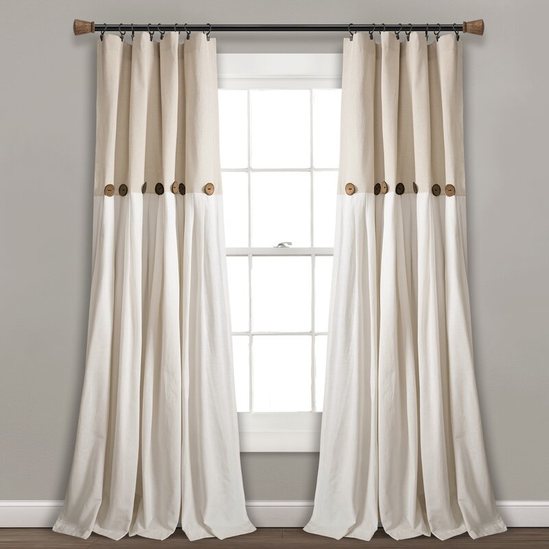 Beckham Window Solid Semi-Sheer Curtain Panel - #TM13