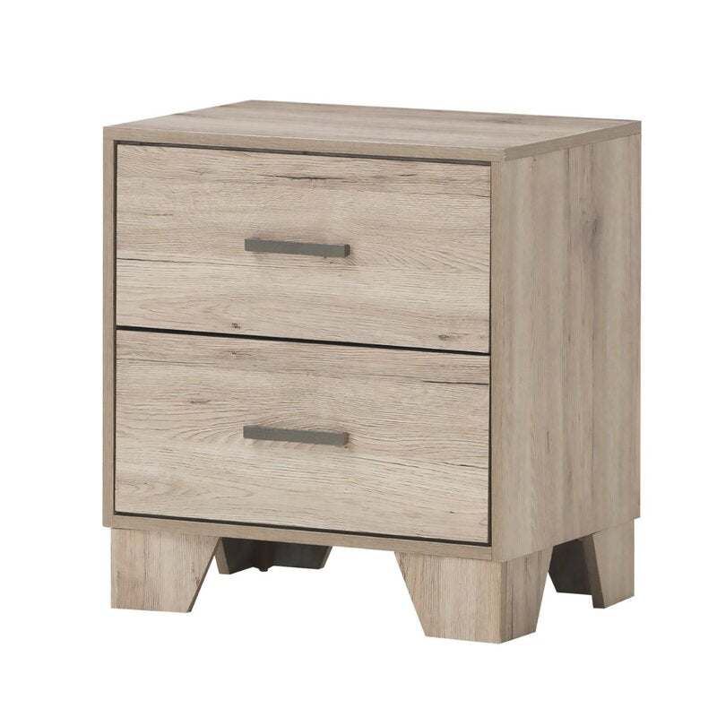 Beckville 23.8'' Tall 2 - Drawer Nightstand in Light Oak
