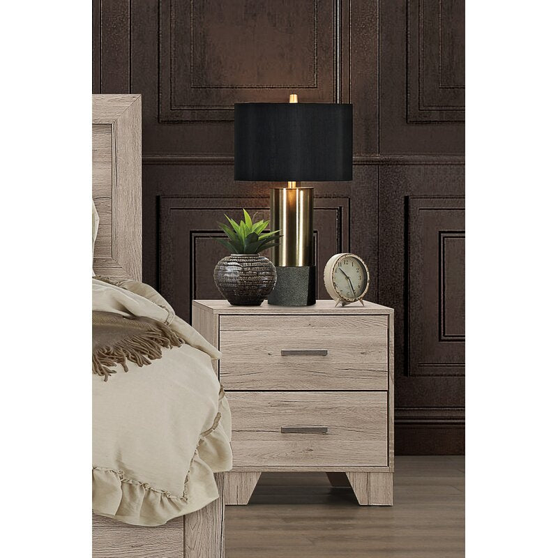 Beckville 23.8'' Tall 2 - Drawer Nightstand in Light Oak