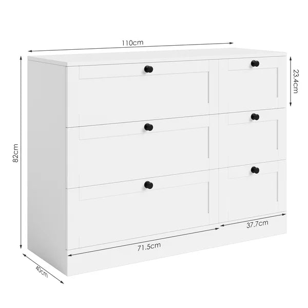 Beckwourth 6 Drawer 43.31'' W Double Dresser