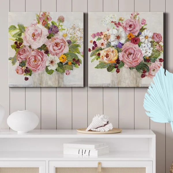 Becoming Blush I - 2 Piece Wrapped Canvas Print 16"Hx16"Wx2"D