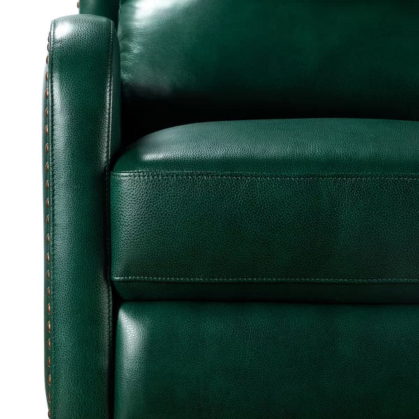 Beecher 28.75'' Wide Genuine Leather Manual Club Recliner