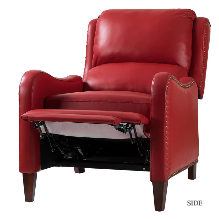 Beecher 28.75'' Wide Genuine Leather Manual Club Recliner