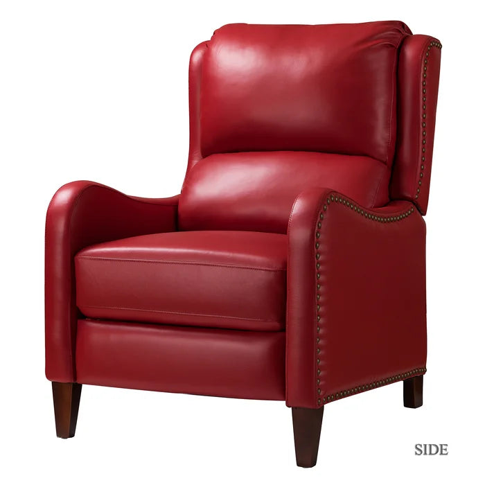 Beecher 28.75'' Wide Genuine Leather Manual Club Recliner
