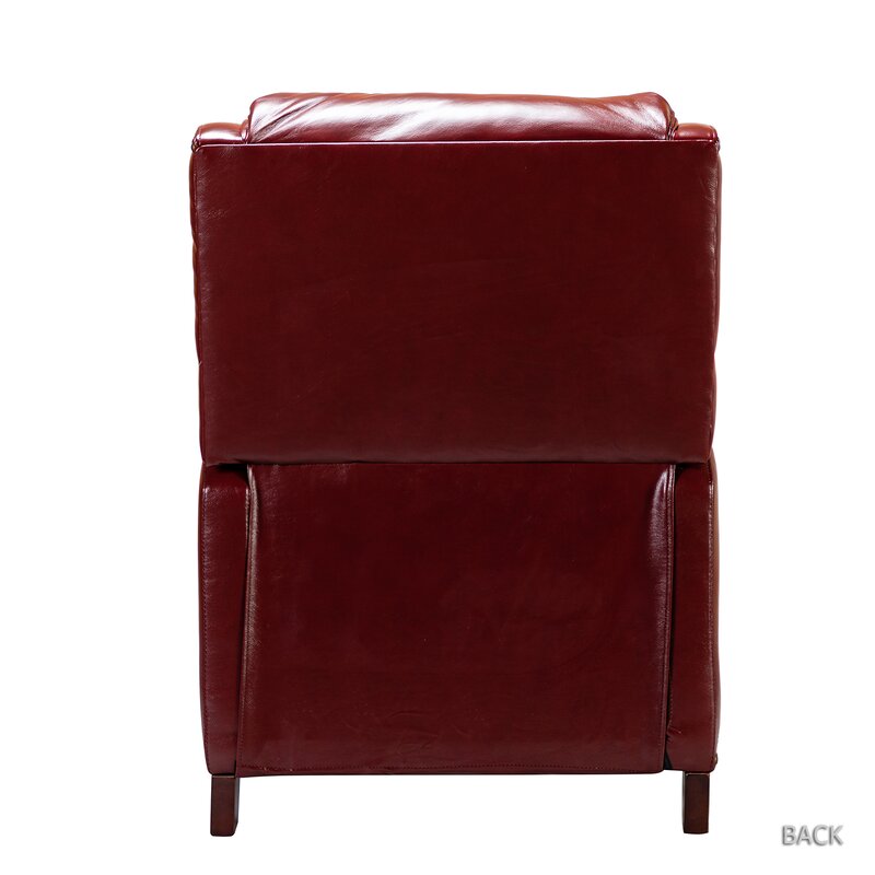 Beecher 28.75'' Wide Genuine Leather Manual Club Recliner