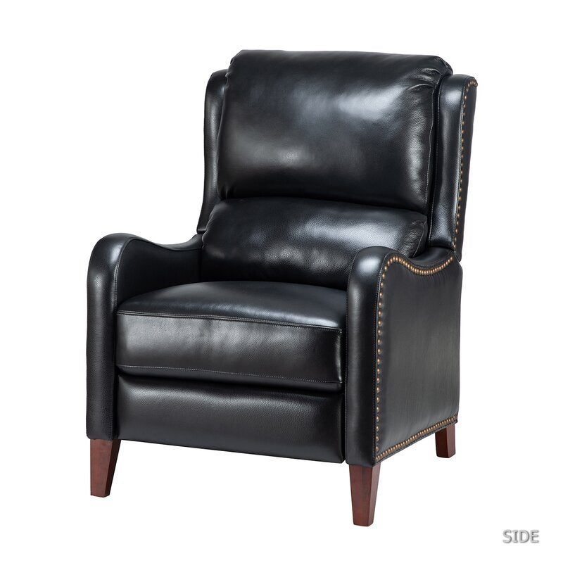 Beecher 28.75'' Wide Genuine Leather Manual Club Recliner