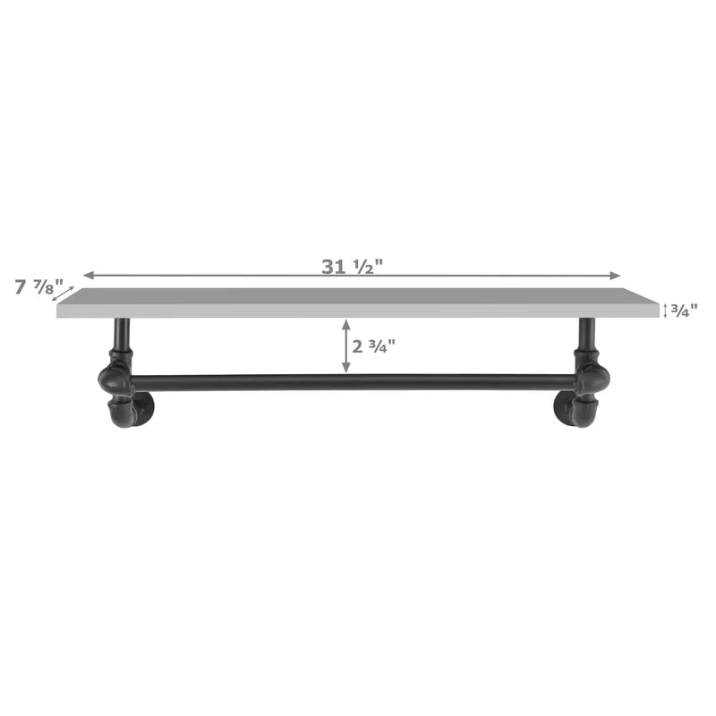 Beesley Bracket Shelf with Towel Bar