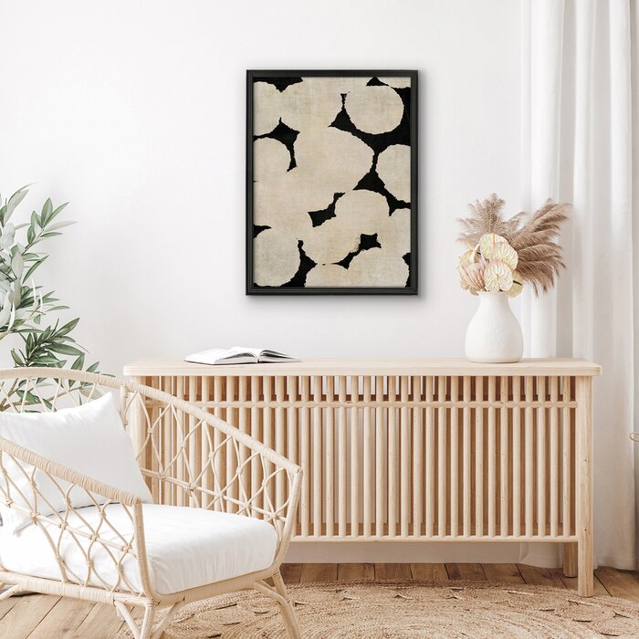 24" H x 18" W x 1.5" D Beige And Black by Chaos & Wonder Design - Picture Frame Print on MDF