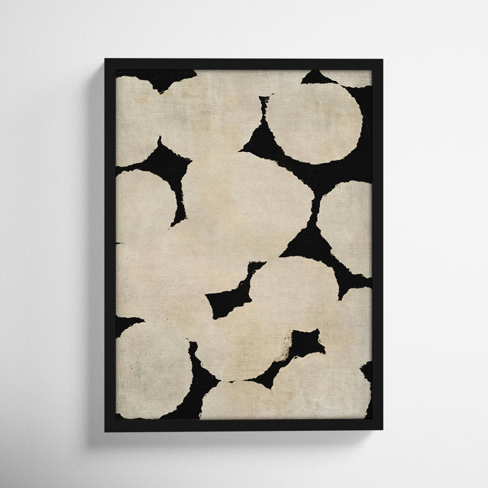 24" H x 18" W x 1.5" D Beige And Black by Chaos & Wonder Design - Picture Frame Print on MDF