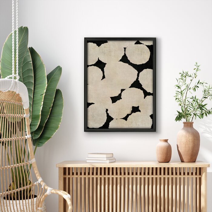 24" H x 18" W x 1.5" D Beige And Black by Chaos & Wonder Design - Picture Frame Print on MDF