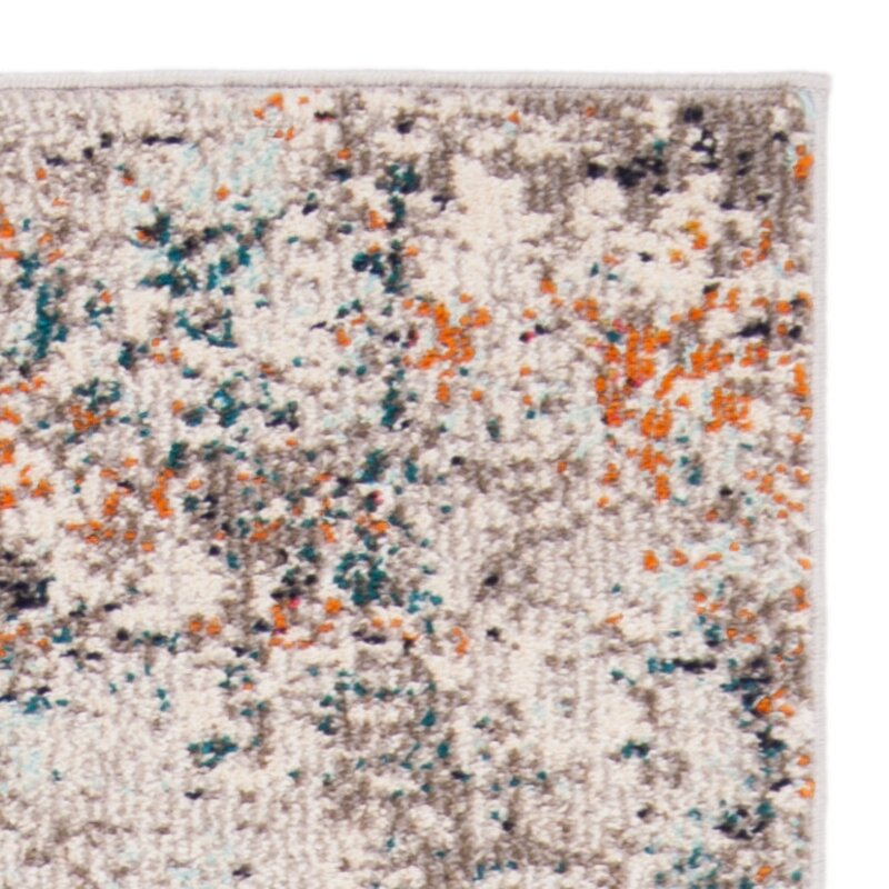 Abstract Gray/Beige Area Rug KRUG129