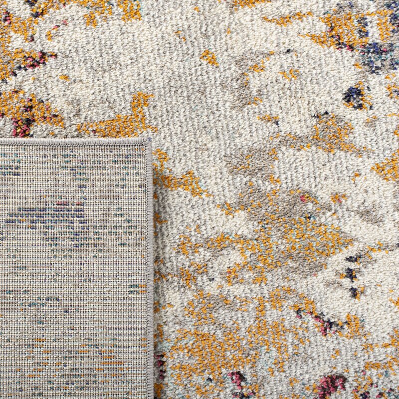 Abstract Gray/Beige Area Rug KRUG129