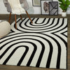 Papke Geometric Black/Beige Area Rug s rug154