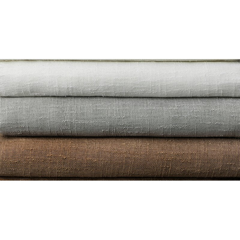 Belana Amabelle Solid Semi-Sheer Rod Pocket Single Curtain Panel, (1 set of 2), LC345