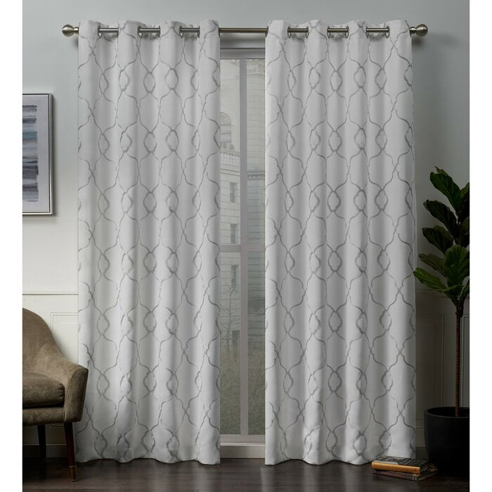 Belew Geometric Blackout Thermal Grommet Curtain Panels (Set of 2) EE1200