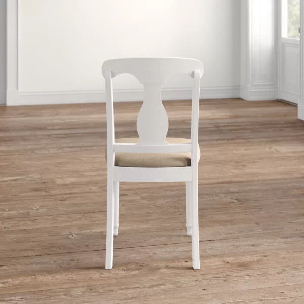 Belfort Side Chair in Beige/Wire Brushed White