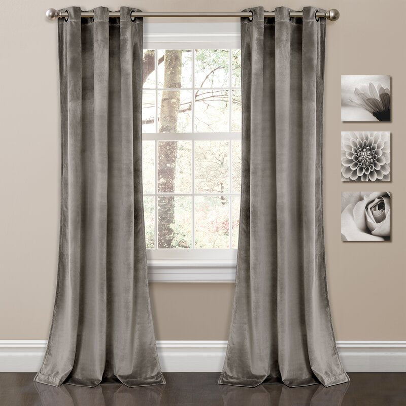 Belknap Solid Room Darkening Grommet Curtain Panels (Set of 2) ss621
