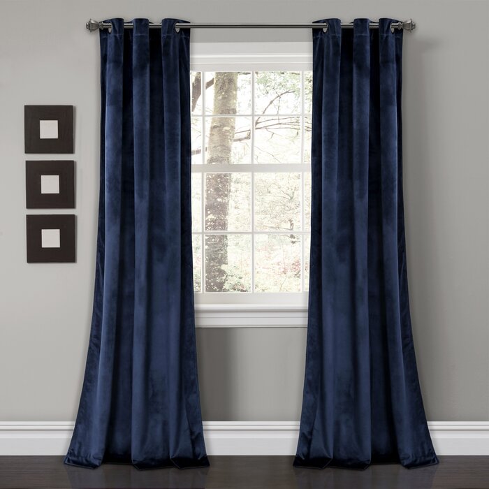 Belknap Solid Room Darkening Grommet Curtain Panels (Set of 2) PK119