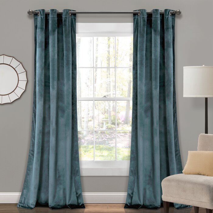 Belknap Velvet Room Darkening Curtain Pair, 38"W x 95"L, (Set of 2)