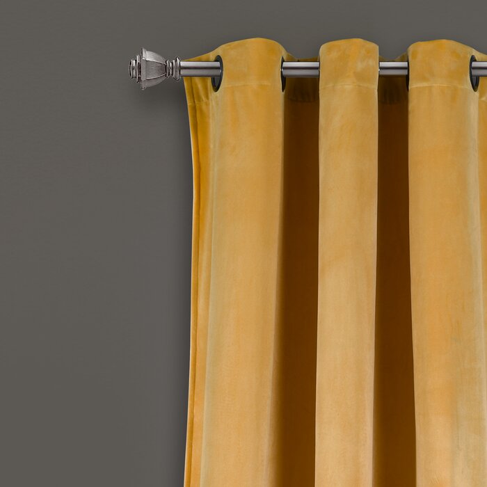 Belknap Velvet Room Darkening Curtain Pair (Set of 2)