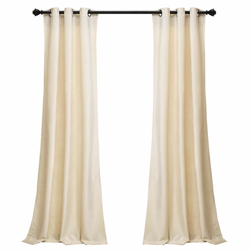 Belknap Velvet Solid Room Darkening Thermal Curtain Panels 38"W x 84"L (Set of 2)
