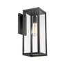 Bellefield Black 15'' H Outdoor Wall Lantern, (Set of 4)