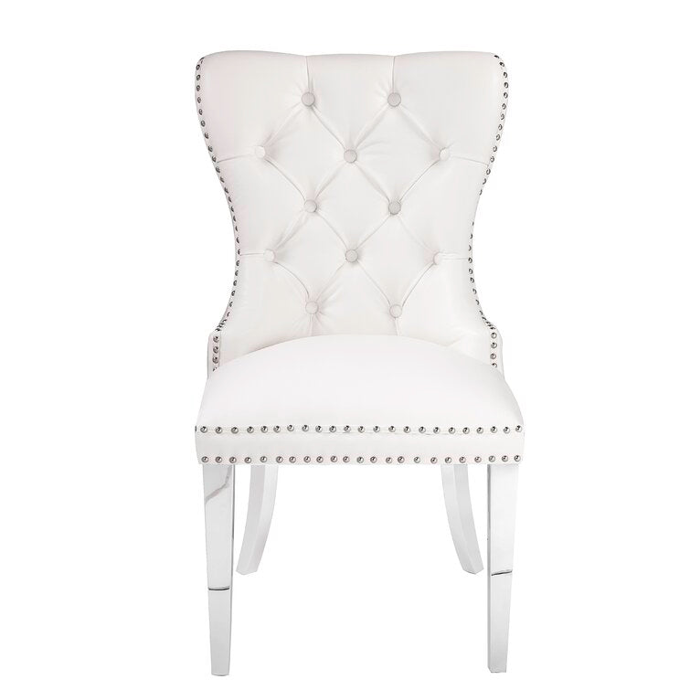 Bellefonte Tufted Side Chair in Bright White
