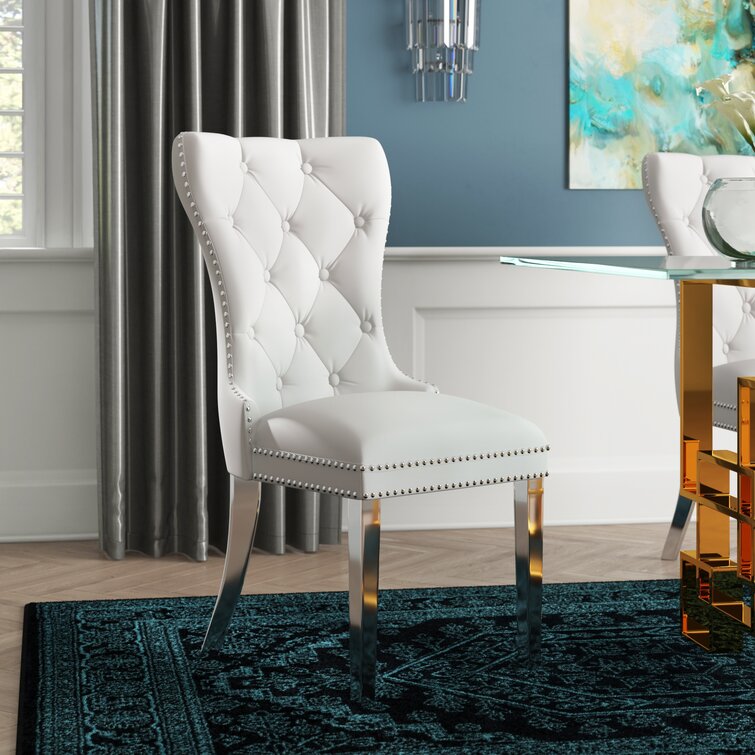 Bellefonte Tufted Side Chair in Bright White