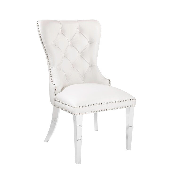Bellefonte Tufted Side Chair in Bright White