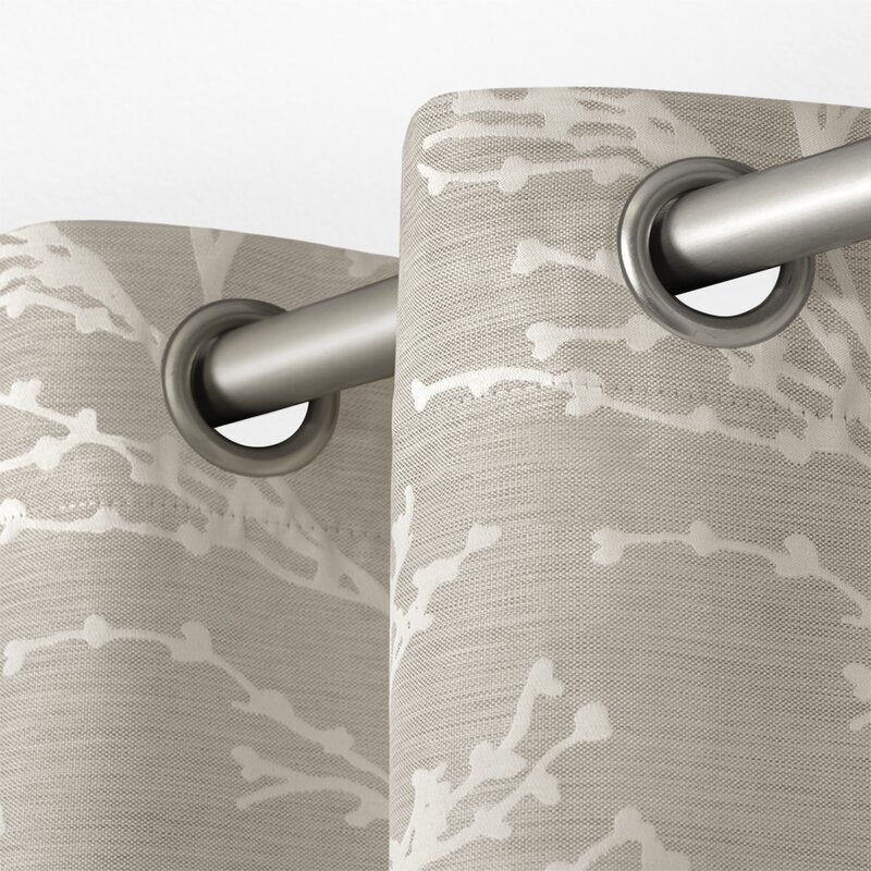 Bellicent Floral Room Darkening Thermal Grommet Curtain Panels (Set of 2) 52" X 63"