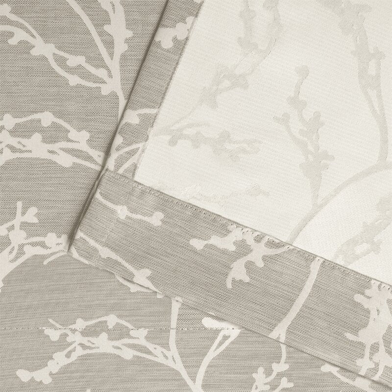 Bellicent Floral Room Darkening Thermal Grommet Curtain Panels (Set of 2) 52" X 63"