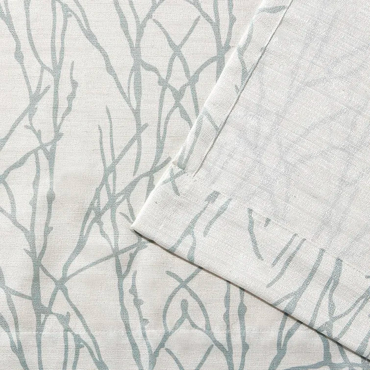 Bellicent  Floral Semi-Sheer Grommet Curtain Panels, 54" W x 96" L, (Set of 2)