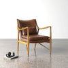 Bellis 28'' Wide Genuine Leather Top Grain Leather Armchair