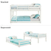 Bellmead Twin over Twin Bunk Bed, White (#K6404)