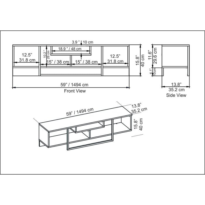 Belora TV Stand for TVs up to 65", Walnut (#K3597)