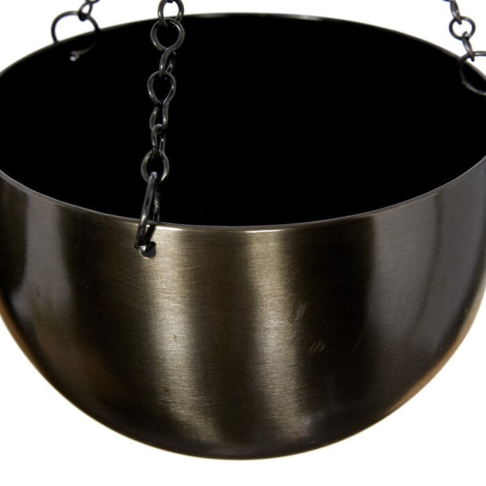 Black Benally 2 Piece Iron Hanging Planter Set