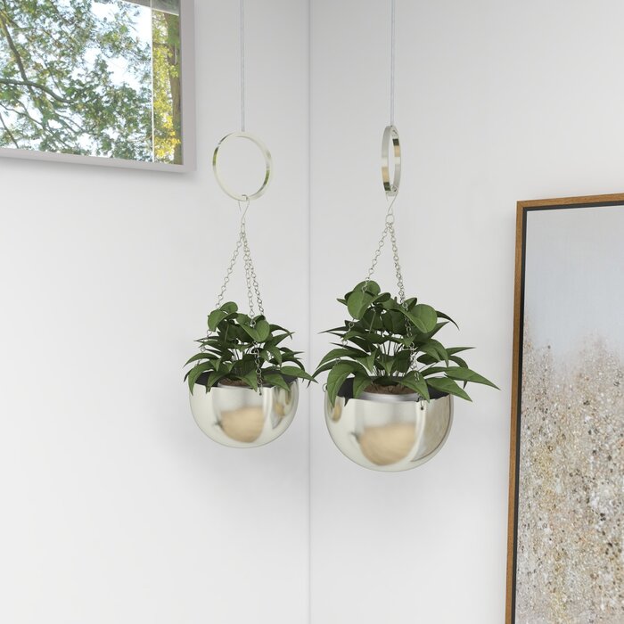 hanging nickel plant Nickel Benally Iron Hanging Planter Set (Set of 2) – Salvage & Co Indy