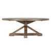 Benchwright Rustic X-base Round Pine Wood Coffee Table (top)