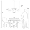 Benee 4 - Light Kitchen Island Linear Pendant