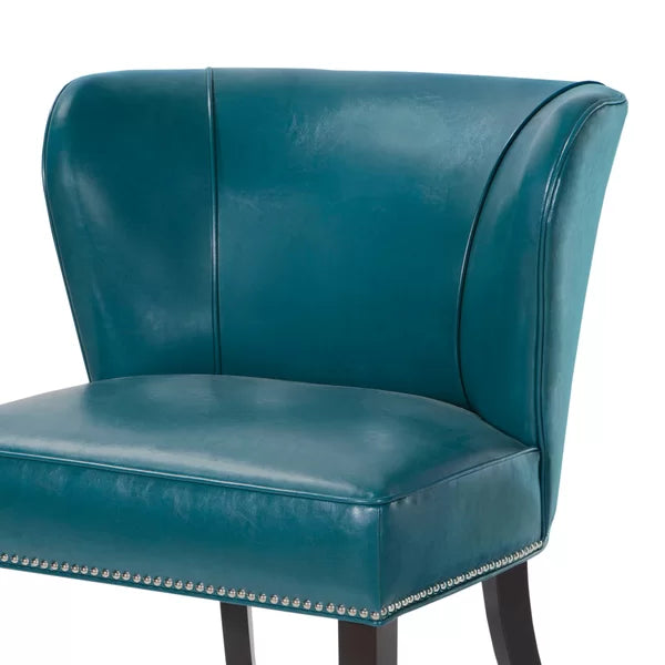 Bengtson Faux Leather Armless Accent Chair