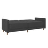 Benitez Twin 76'' Wide Faux Leather Tufted Back Convertible Sofa